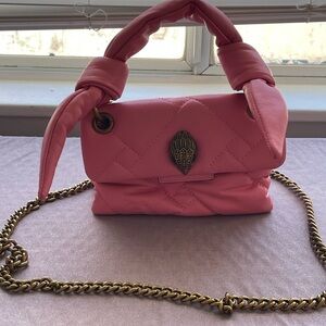 Kurt Geiger - Leather Pink Quilted Handbag with Chain Strap